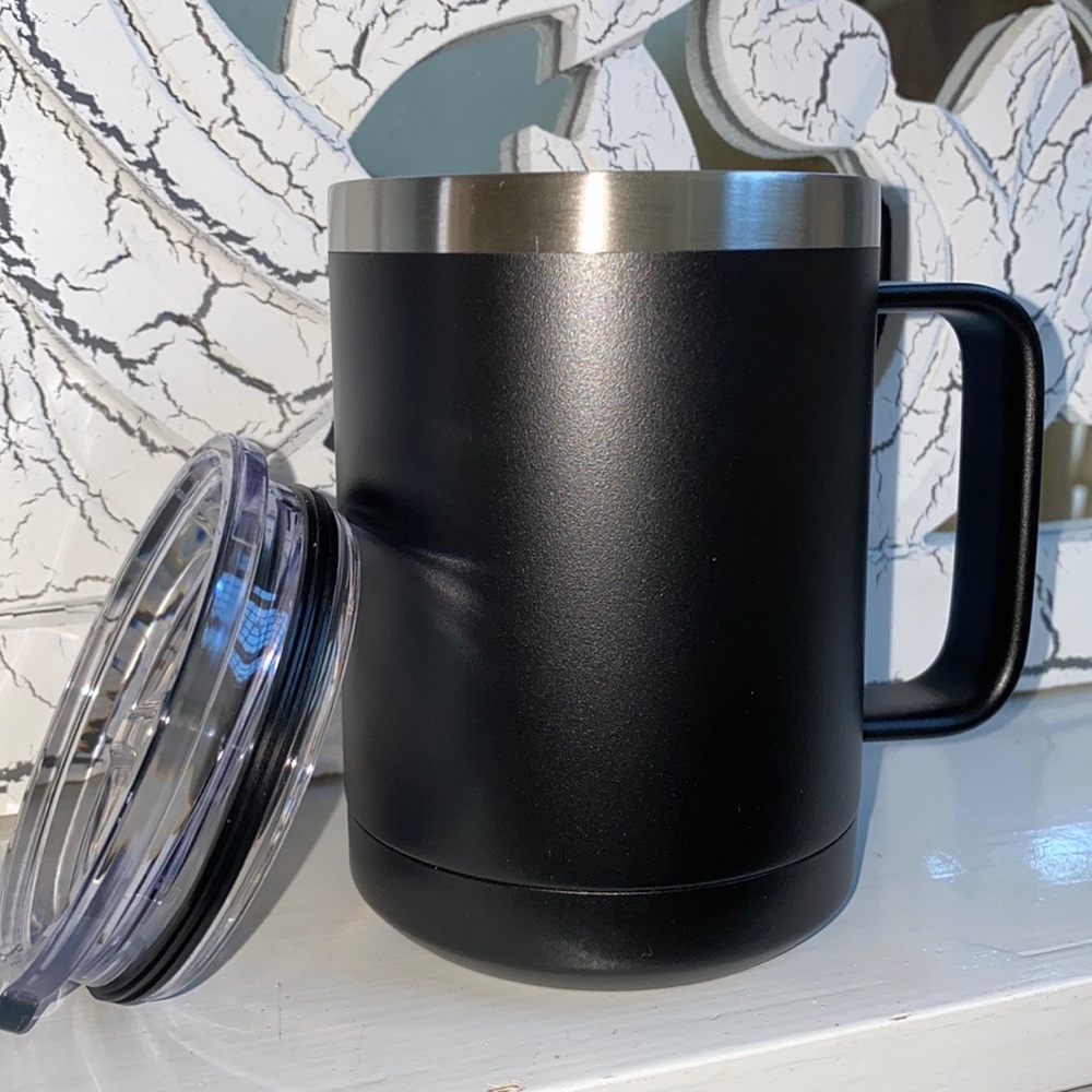 Double Wall Vacuum Insulated Handled Travel Mug